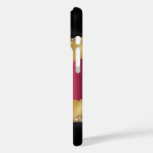 Goldbordeauxpas-Marmorschild Case-Mate iPhone Hülle (Rückseite / Links)