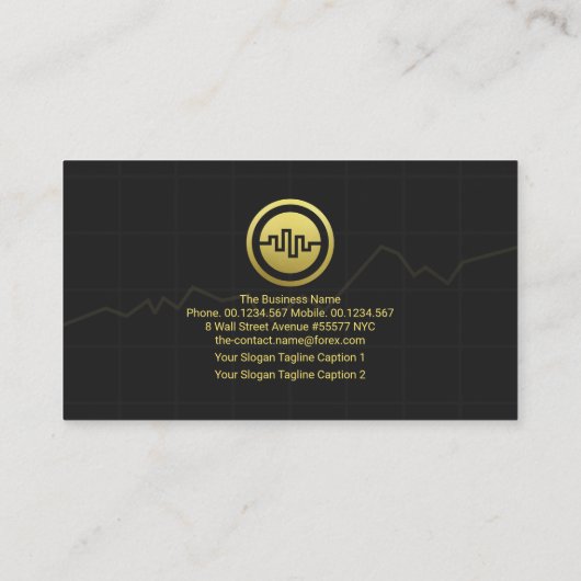 Goldbörse Devisenhändler Visitenkarte (Rückseite)
