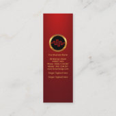 Goldbörse Index Roter Vignett Mini Visitenkarte (Rückseite)