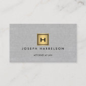 GOLDBOX-LOGO mit IHREM INITIAL/MONOGRAMM auf Leine Visitenkarte (Vorderseite)
