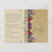 Goldbrakade, florales Formal Save the Date Ankündigungspostkarte (Rückseite)