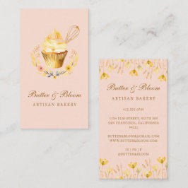 Goldbrasse und Kuchen, Bäckerei Koch Caterer Visitenkarte