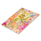 Goldbrassen Blumengarten Rosa Gelbe Rosen Perlen Notizblock (angewinkelt)