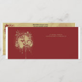 Goldbraun Einladung (Vorne/Hinten)