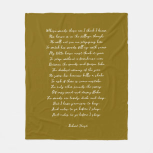 Goldbraun Individuelles Gedicht Songtext Zitat Fleecedecke
