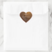 Goldbraun mit Roségoldrahmen Monogramm Danke Herz-Aufkleber (Tasche)