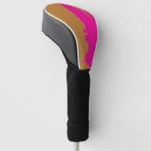 Goldbraun Rosa Spritzer Golf Headcover (angewinkelt)
