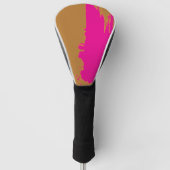 Goldbraun Rosa Spritzer Golf Headcover (Vorderseite)