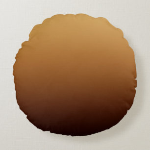 Goldbraun Warm Farben Rundes Kissen