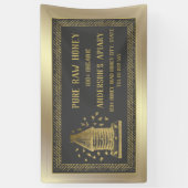 Goldbraune Bienenstock Banner (Vertikal)