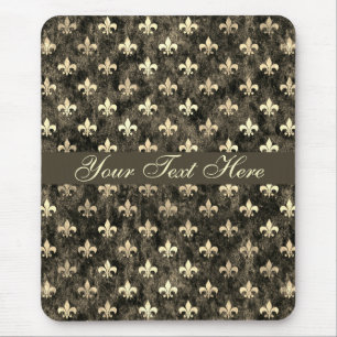 Goldbraune Fleur-de-Lis individuell anpassbare Mau Mousepad