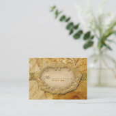 Goldbraune Hochzeit Platzkarte (Stehend Vorderseite)