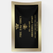 Goldbraune Honigbiene Banner (Vertikal)