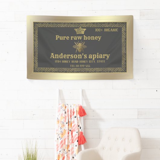 Goldbraune Honigbiene Banner (Insitu)