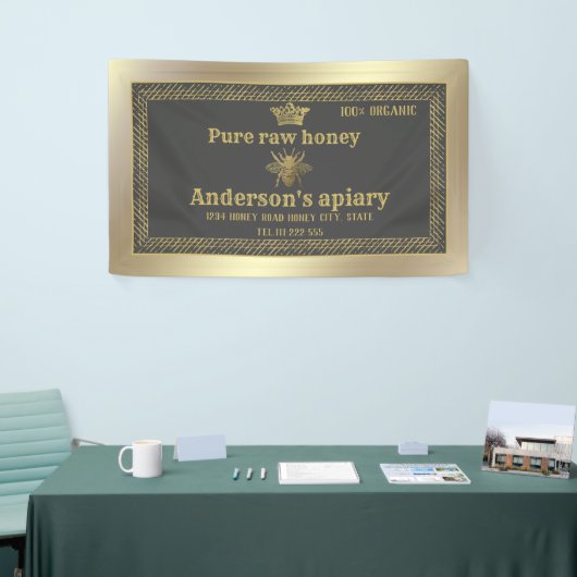 Goldbraune Honigbiene Banner (Messeveranstaltung)