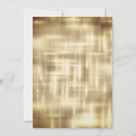 Goldbraune Tropfen Glitzer jedes Alters Monogramm Einladung (Rückseite)