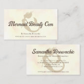 Goldbraune Wasserfarbe Meerjungfrau Schönheit Visitenkarte (Vorne/Hinten)