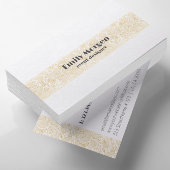 Goldbrauner Paisley-Streifen auf weißem Hintergrun Visitenkarte