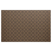 Goldbrauner Schwarz-Medallion-Muster Stoff (Yard (91,4 cm))