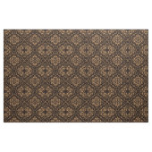 Goldbrauner Schwarz-Medallion-Muster Stoff (Fat Quarter (45,7 x 55,9 cm))