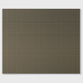 goldbraunes und schwarzes klassisches Nailhead-Mus Geschenkpapier (Flach)