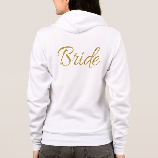 Goldbraut-Typografie Hoodie (Rückseite)