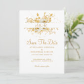Goldbridgräbername Hochzeit Save The Date (Stehend Vorderseite)