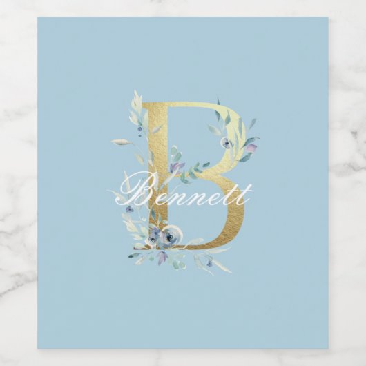 Goldbrief "B" individuell anpassbar Weinetikett (Einzelnes Label)