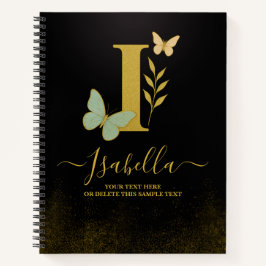 Goldbrief-I-Butterfly-Notebook-Abdeckung Notizblock