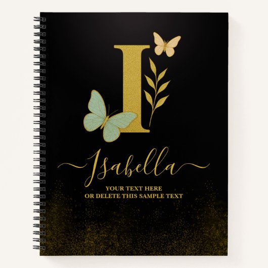 Goldbrief-I-Butterfly-Notebook-Abdeckung Notizblock (Vorderseite)