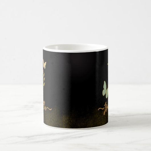 Goldbrief-I-Schmetterlingsdesign Kaffeetasse (Mittel)