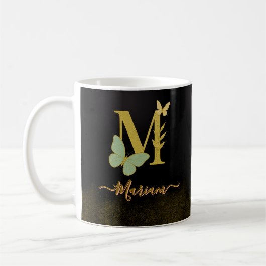 Goldbrief M Schmetterling-Tasse Kaffeetasse (Links)