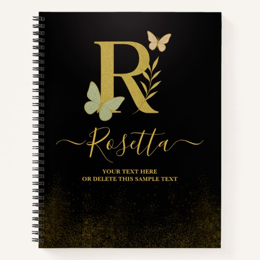Goldbrief R Butterfly Notebook-Abdeckung Notizblock (Vorderseite)