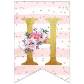 Goldbriefe und Einhörner Glücklich zum Geburtstag Wimpelkette (Zweite Fahne)