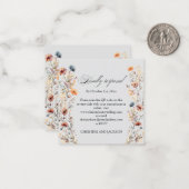 Goldbriefe Wildblumen QR-Code HochzeitsrSVP-Karte Mitteilungskarte (Vorderseite/Rückseite Beispiel)