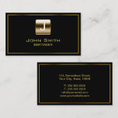 GoldBriefmarken-Barkeeper-dunkle Geschäfts-Karte Visitenkarte (Vorne/Hinten)