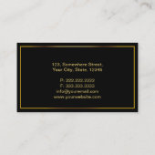 GoldBriefmarken-Barkeeper-dunkle Geschäfts-Karte Visitenkarte (Rückseite)