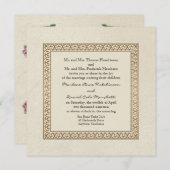 Goldbrokade Damask Florentiner Elegante Hochzeit Einladung (Vorne/Hinten)