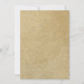 Goldbrokat-formales elegantes mit BlumenBrautparty Einladung (Rückseite)