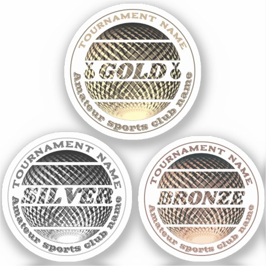 Goldbronze-Aufkleber aus Gold für Gewinner Aufkleber (Vorderseite)