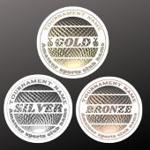 Goldbronze-Aufkleber aus Gold für Gewinner Aufkleber