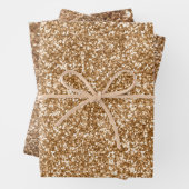 Goldbronze-Glitzer Geschenkpapier Set (Beispiel)