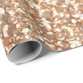 Goldbronze-Glitzern aus nahtloser Gold glitzern Geschenkpapier (Rolleneckpunkt)