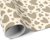 Goldbronze-Liebe hört auf Cremgeschenk Geschenkpapier (Rolleneckpunkt)