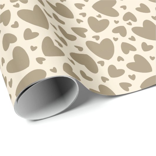 Goldbronze-Liebe hört auf Cremgeschenk Geschenkpapier (Rolleneckpunkt)