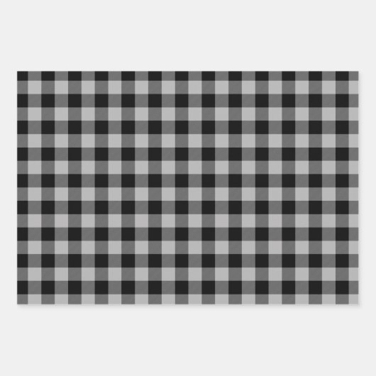 Goldbronze Silver Buffalo Karierter Urlaub Geschenkpapier Set (Vorderseite 3)