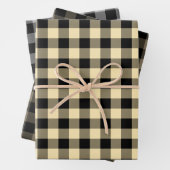 Goldbronze Silver Buffalo Karierter Urlaub Geschenkpapier Set (Beispiel)