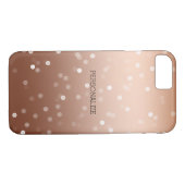 Goldbronze und weißer Bokeh Confetti Case-Mate iPhone Hülle (Rückseite (Horizontal))