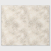 Goldbronze, Weißer Glaf Leopard Geschenkpapier (Flach)