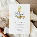 Goldbrunch und Bubbly Champagner Hochzeitsbrunch Einladung<br><div class="desc">Hochzeitsbrunch Einladung mit einer Wasserfarbengoldflöte aus Champagner und Brunch und Bubbly in Imitate Liquid Gold Foil. Passen Sie Ihre Daten für die Neuvermählten an.</div>